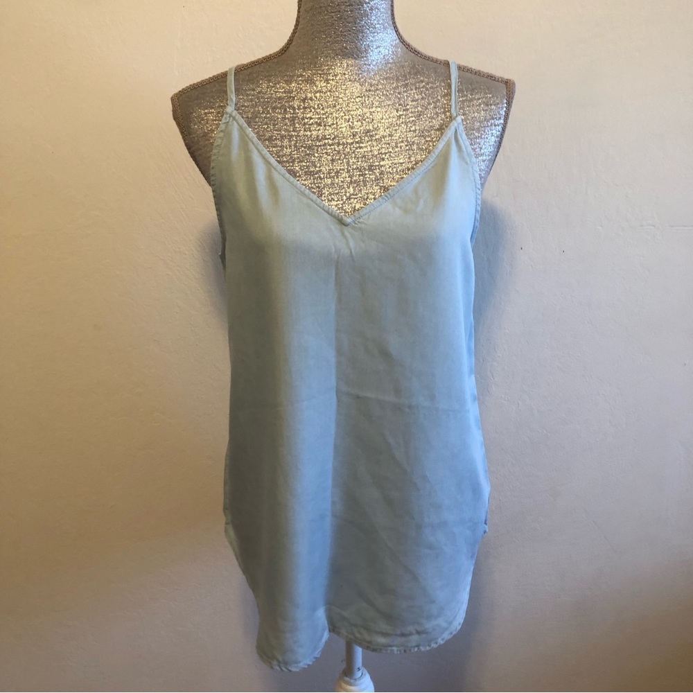 Loft light blue sleeveless size Medium blouse